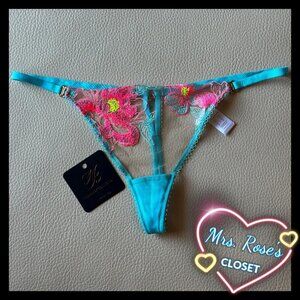 Honey Birdette Christine Turquoise Thong Panty